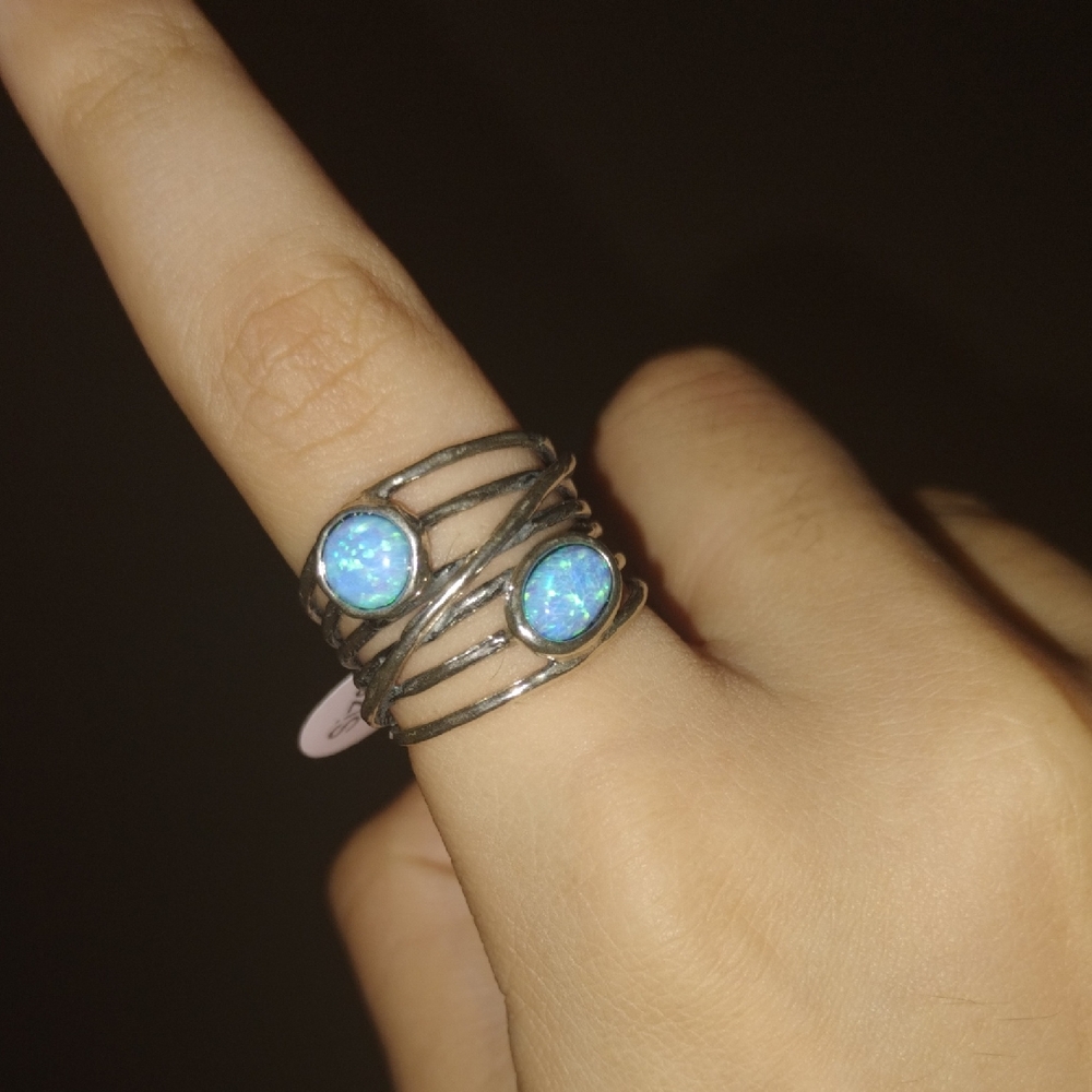 Sterling Silver Opal Ring